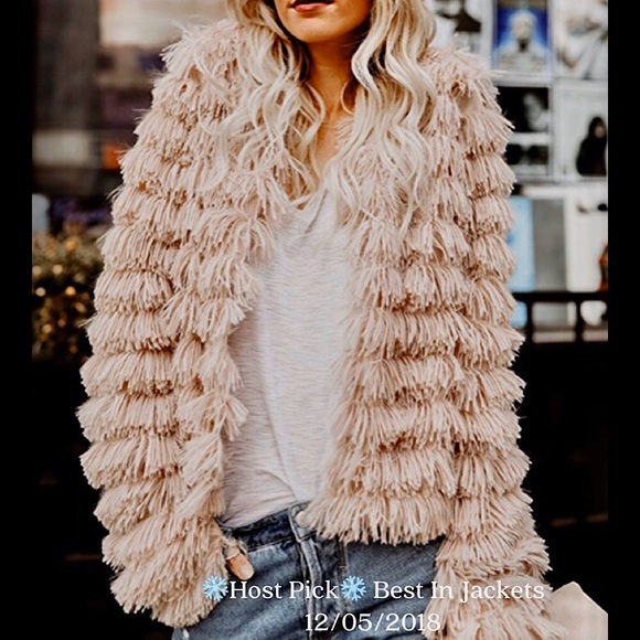 ❄️HP❄️Open Front Faux Fur Coat - Picture 3 of 16